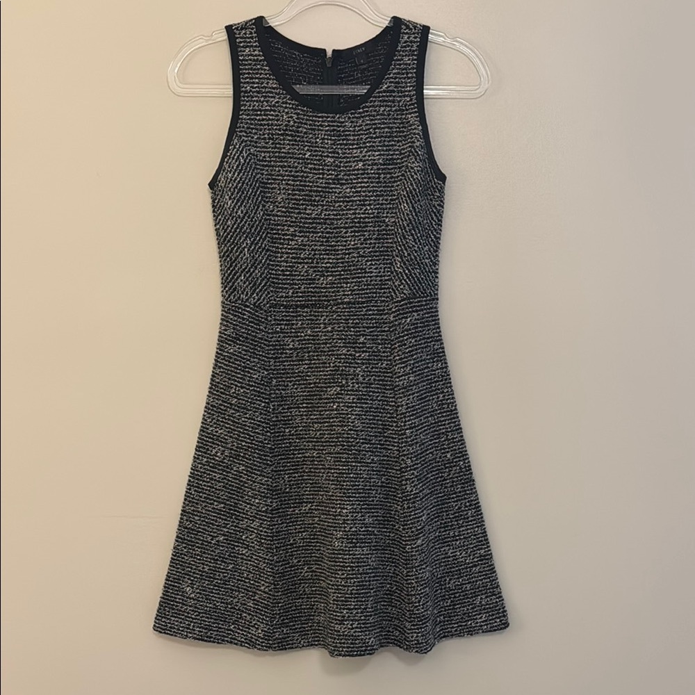J. Crew Textured Black and White Sleeveless Top